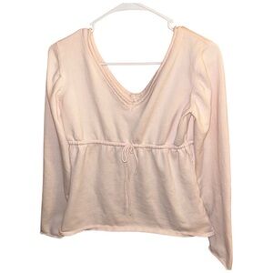 R Brand Pink V-Neck Top Sz 10 EUC